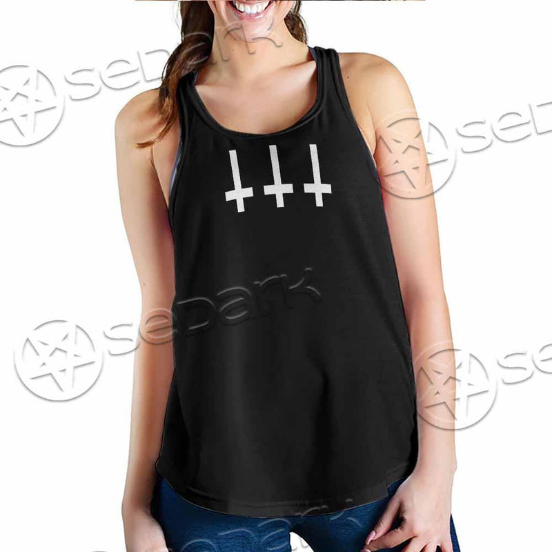 Pentagram Inverted Cross SED-0788 Women Tank Top