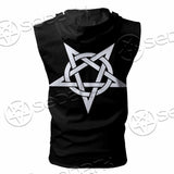 Pentagram Inverted Cross SED-0788 Zip Sleeveless Hoodie