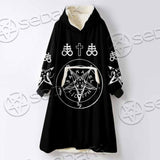 Baphomet Sigil Lilith SED-0789 Oversized Sherpa Blanket Hoodie