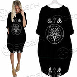Baphomet Sigil Lilith SED-0789 Batwing Pocket Dress