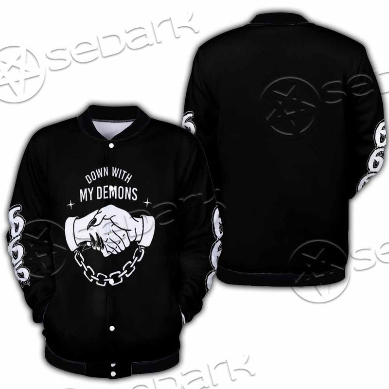 Down With My Demons 666 SED-0790 Button Jacket