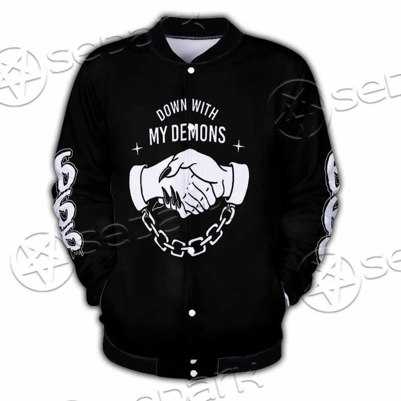 Down With My Demons 666 SED-0790 Button Jacket