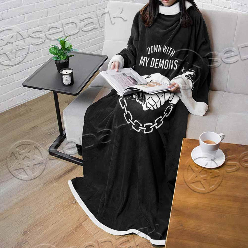 Down With My Demons 666 SED-0790 Sleeved Blanket