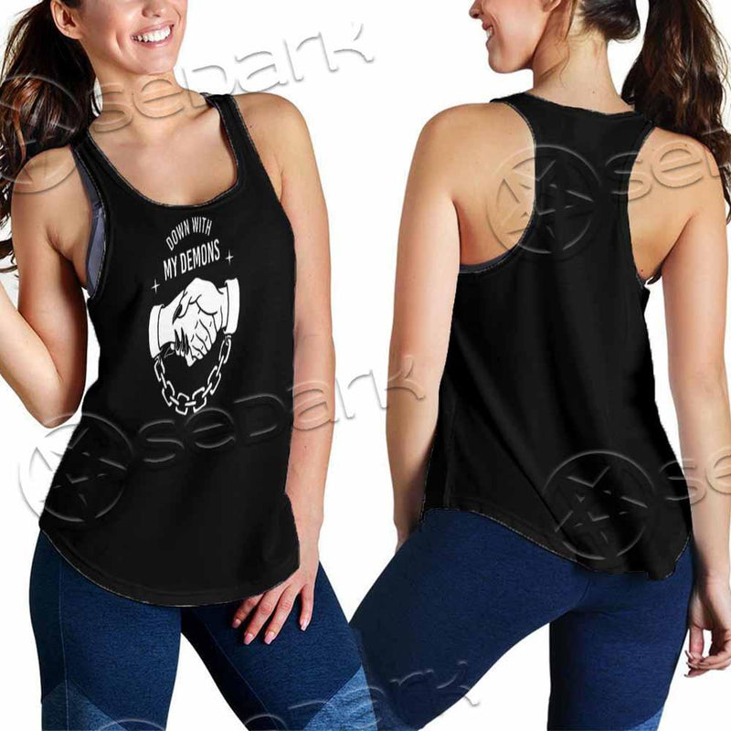Down With My Demons 666 SED-0790 Women Tank Top