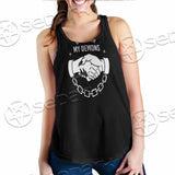 Down With My Demons 666 SED-0790 Women Tank Top