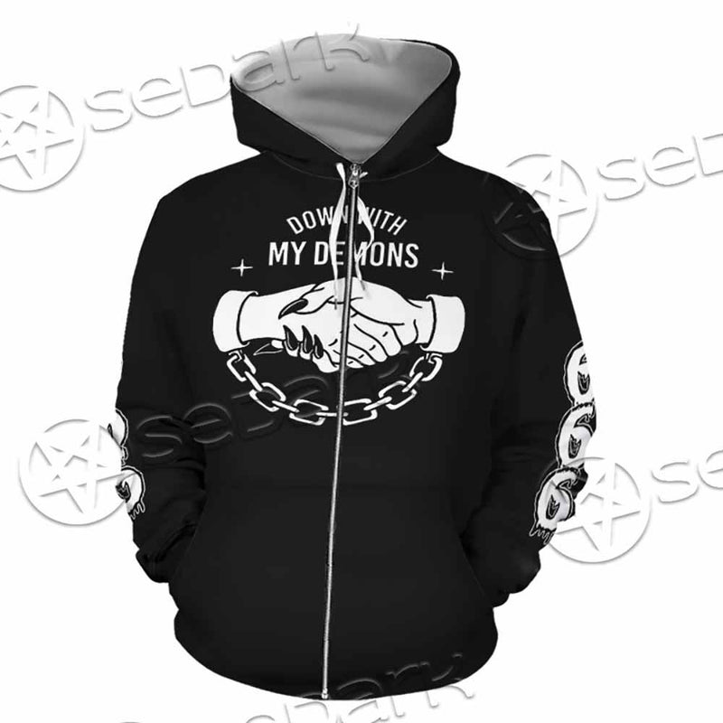 Down With My Demons 666 SED-0790 Hoodie & Zip Hoodie