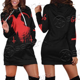 Goat Head Red 666 SED-0792 Hoodie Dress
