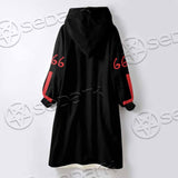 Goat Head Red 666 SED-0792 Oversized Sherpa Blanket Hoodie