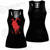 Goat Head Red 666 SED-0792 Women Tank Top