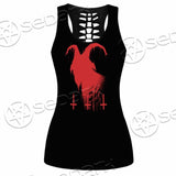Goat Head Red 666 SED-0792 Women Tank Top