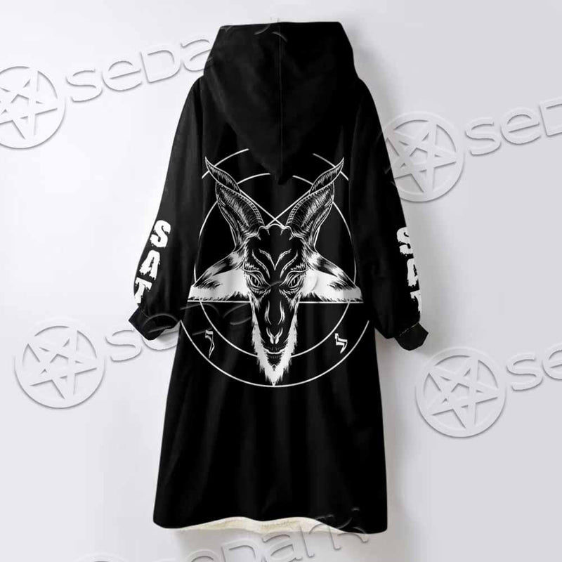 Sigil Of Baphomet SED-0793 Oversized Sherpa Blanket Hoodie