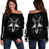 Sigil Of Baphomet SED-0793 Off Shoulder Sweaters