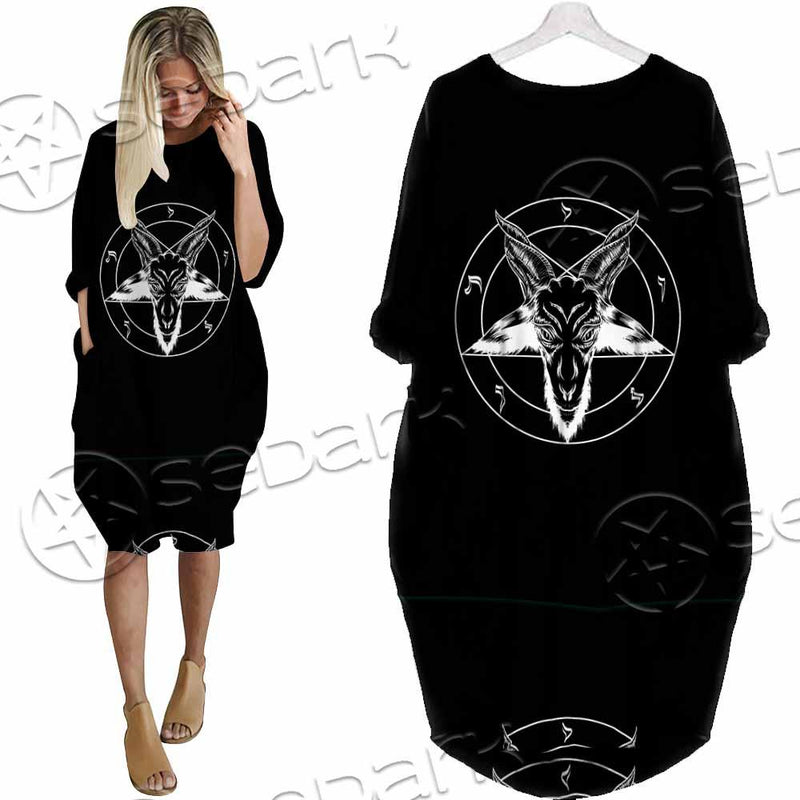 Sigil Of Baphomet SED-0793 Batwing Pocket Dress