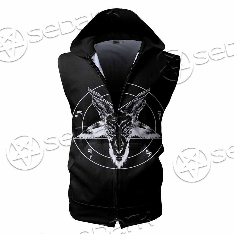 Sigil Of Baphomet SED-0793 Zip Sleeveless Hoodie