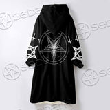 Baphomet Sigil Inverted Cross SED-0794 Oversized Sherpa Blanket Hoodie