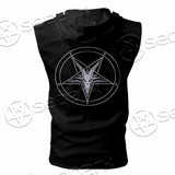 Baphomet Sigil Inverted Cross SED-0794 Zip Sleeveless Hoodie