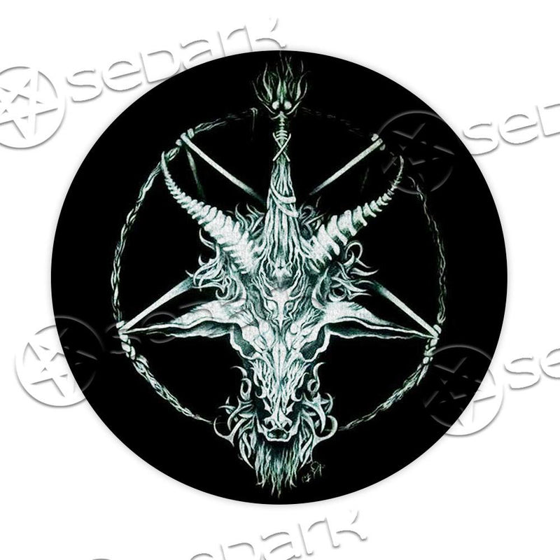 Pentagram Goat Head SED-0795 Round Carpet
