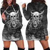 Satanic Skull Scary SED-0797 Hoodie Dress