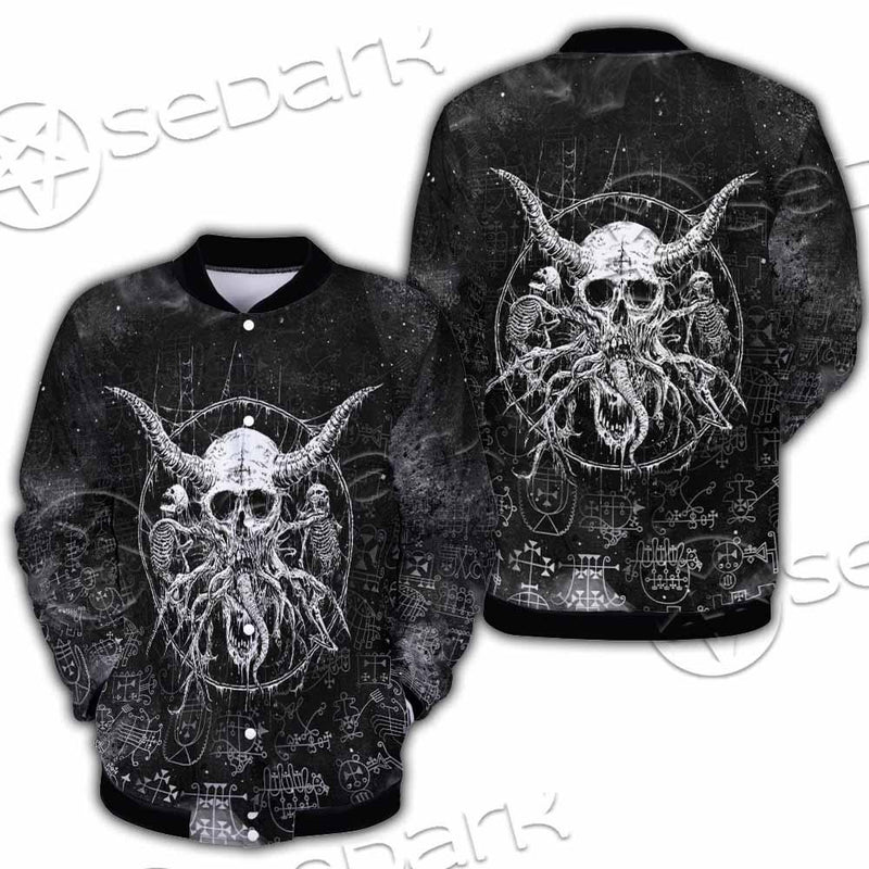 Satanic Skull Scary SED-0797 Button Jacket