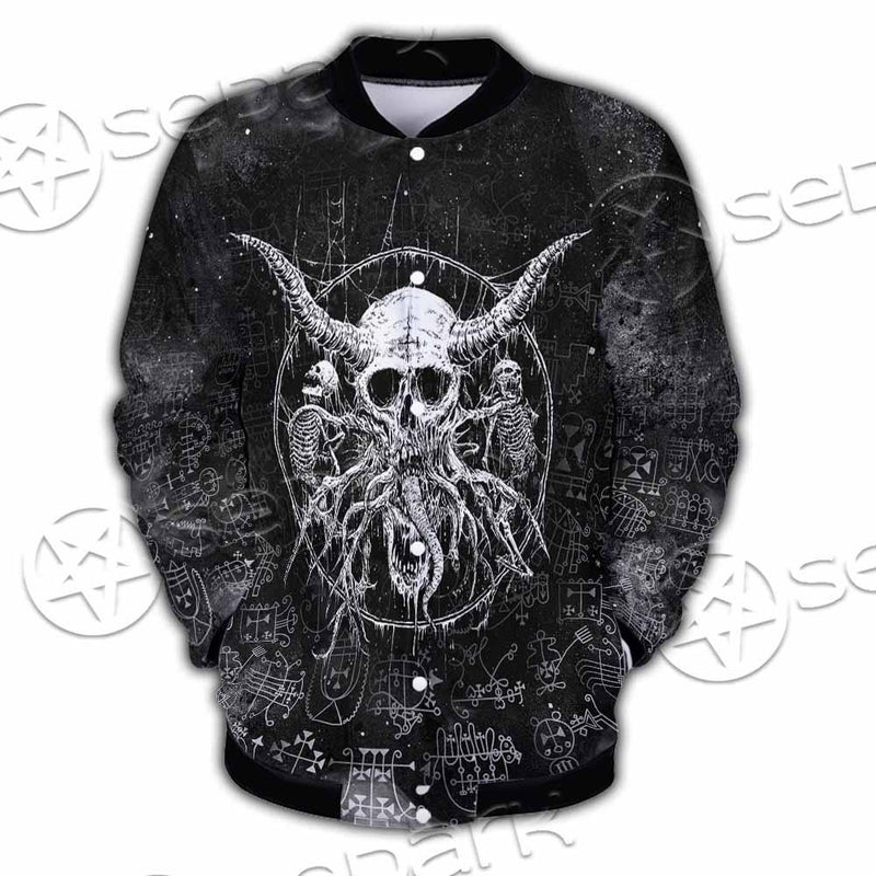 Satanic Skull Scary SED-0797 Button Jacket