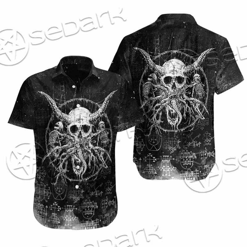 Satanic Skull Scary SED-0797 Shirt Allover