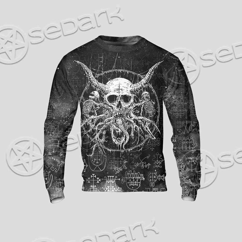 Satanic Skull Scary SED-0797 Unisex Sweatshirt
