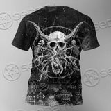 Satanic Skull Scary SED-0797 Unisex T-shirt