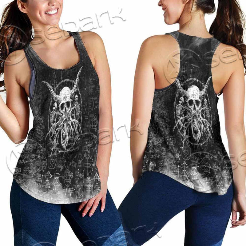 Satanic Skull Scary SED-0797 Women Tank Top