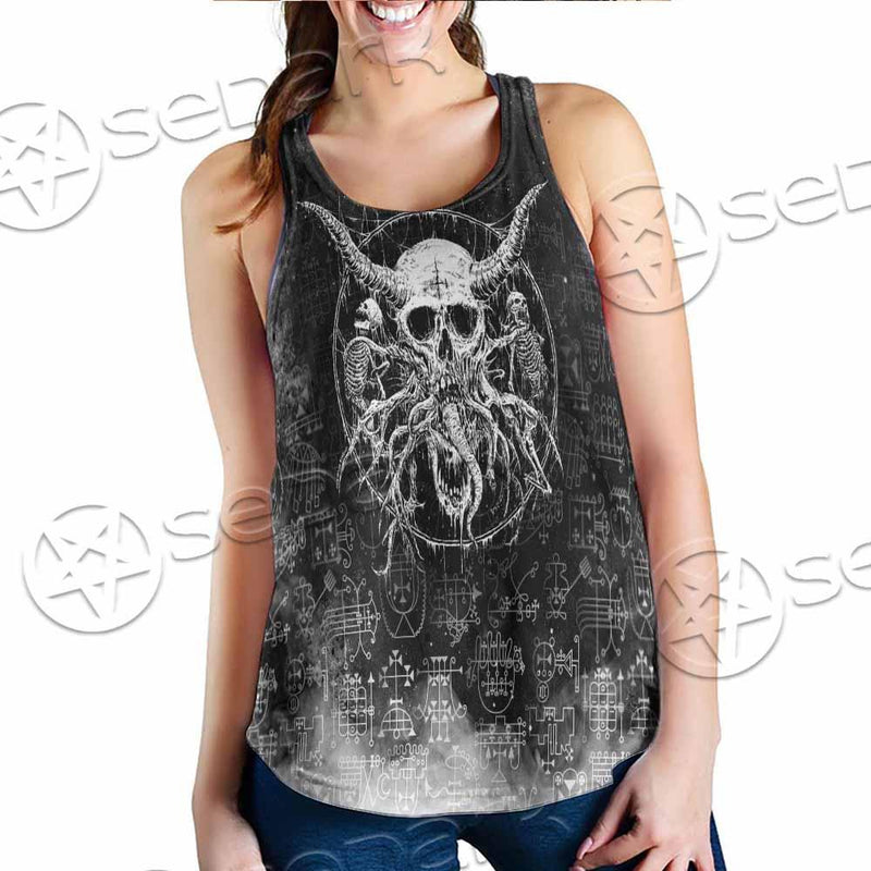 Satanic Skull Scary SED-0797 Women Tank Top