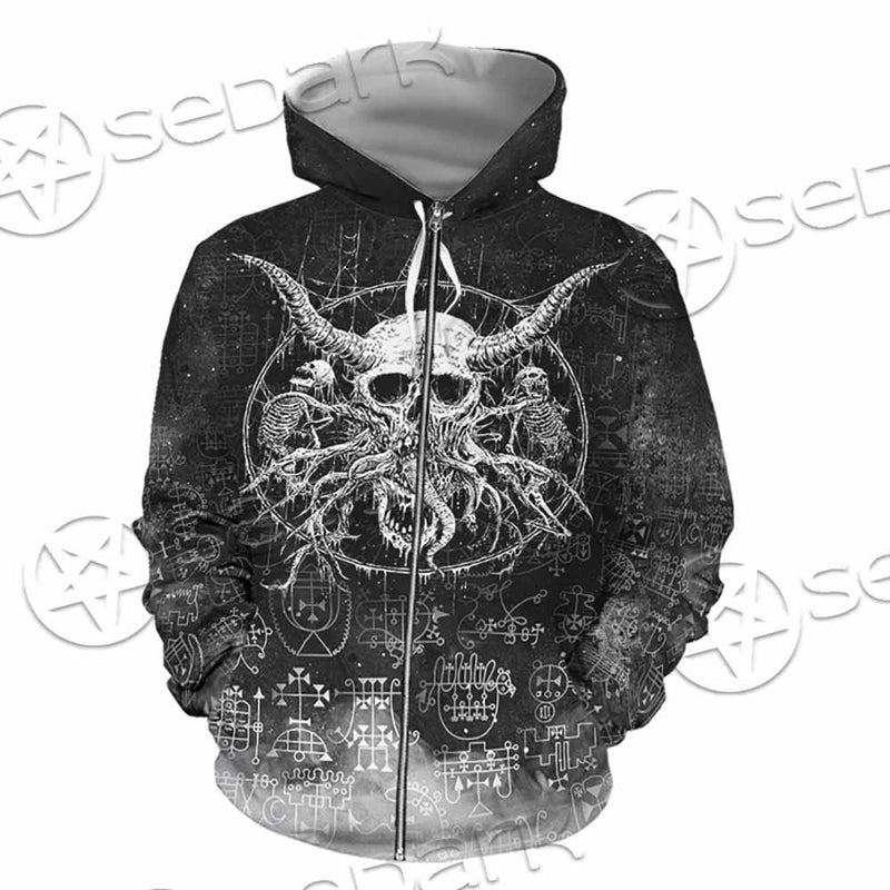 Satanic Skull Scary SED-0797 Hoodie & Zip Hoodie