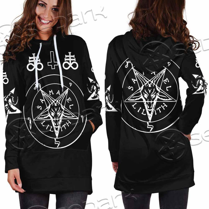 Baphomet Sigil Lilith SED-0798 Hoodie Dress