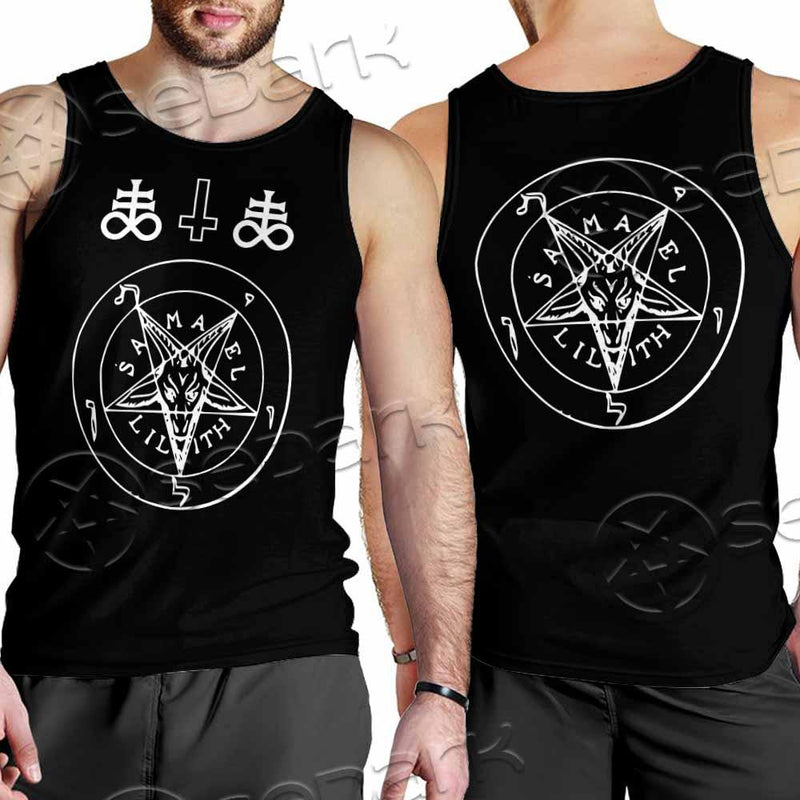 Baphomet Sigil Lilith SED-0798 Men Tank-tops
