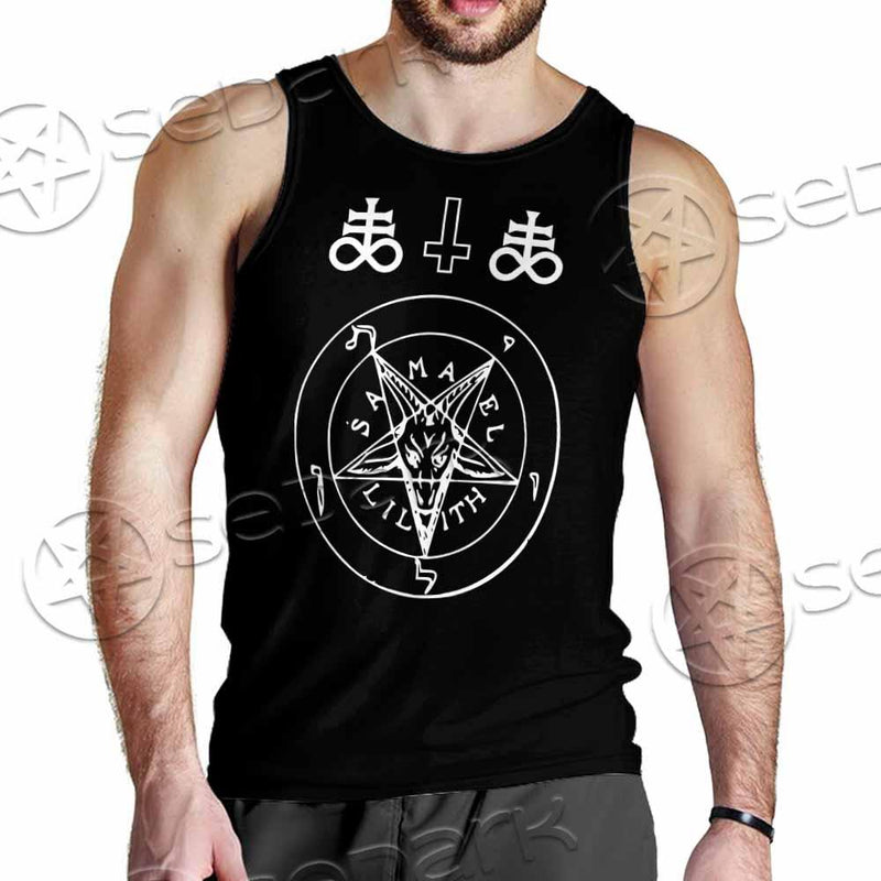 Baphomet Sigil Lilith SED-0798 Men Tank-tops
