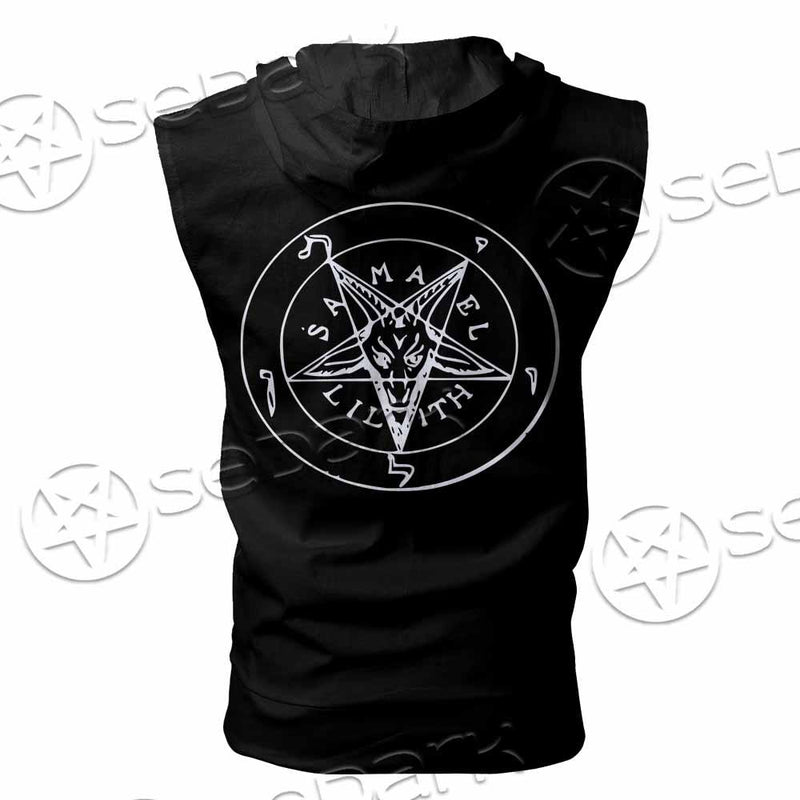 Baphomet Sigil Lilith SED-0798 Zip Sleeveless Hoodie