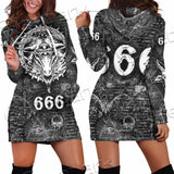 666 Goat Head SED-0799 Hoodie Dress