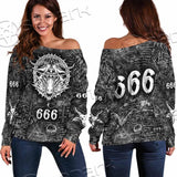 666 Goat Head SED-0799 Off Shoulder Sweaters