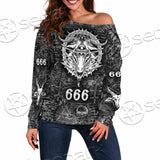 666 Goat Head SED-0799 Off Shoulder Sweaters