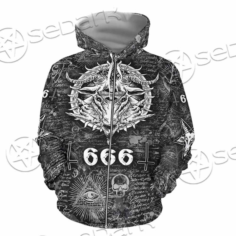666 Goat Head SED-0799 Hoodie & Zip Hoodie