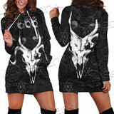 Occult 666 Goat Head SED-0800 Hoodie Dress