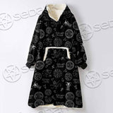 Satanism Symbols SED-0801 Oversized Sherpa Blanket Hoodie