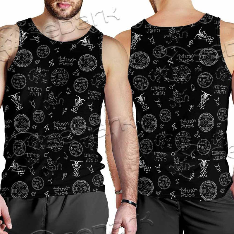 Satanism Symbols SED-0801 Men Tank-tops