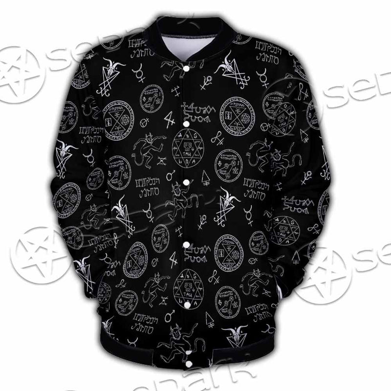 Satanism Symbols SED-0801 Button Jacket