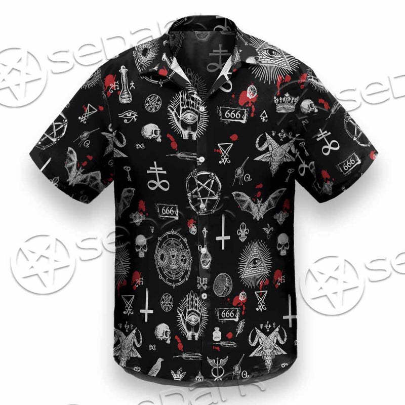 Satanic Symbols Occult SED-0802 Shirt Allover
