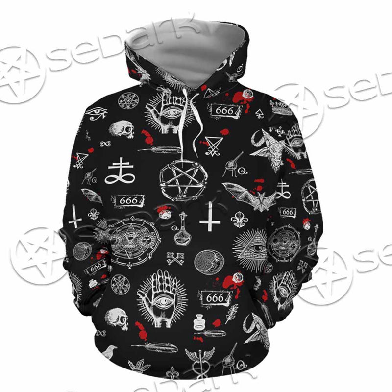 Satanic Symbols Occult SED-0802 Hoodie & Zip Hoodie