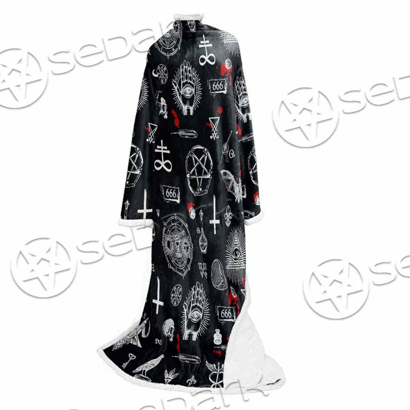 Satanic Symbols Occult SED-0802 Sleeved Blanket