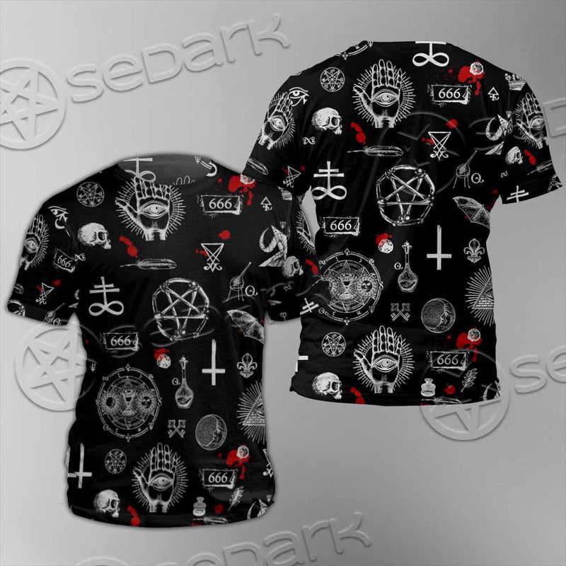 Satanic Symbols Occult SED-0802 Unisex T-shirt