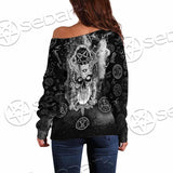 Skull Pentagram Scary SED-0803 Off Shoulder Sweaters