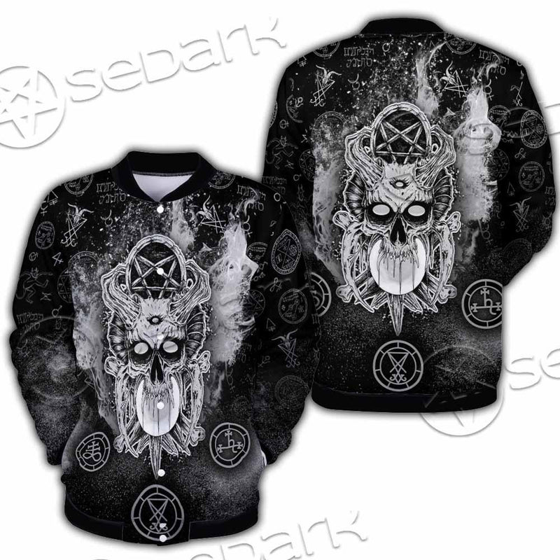 Skull Pentagram Scary SED-0803 Button Jacket