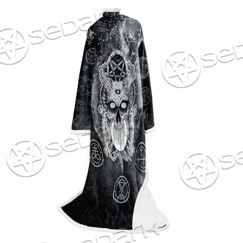 Skull Pentagram Scary SED-0803 Sleeved Blanket