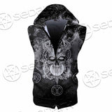 Skull Pentagram Scary SED-0803 Zip Sleeveless Hoodie
